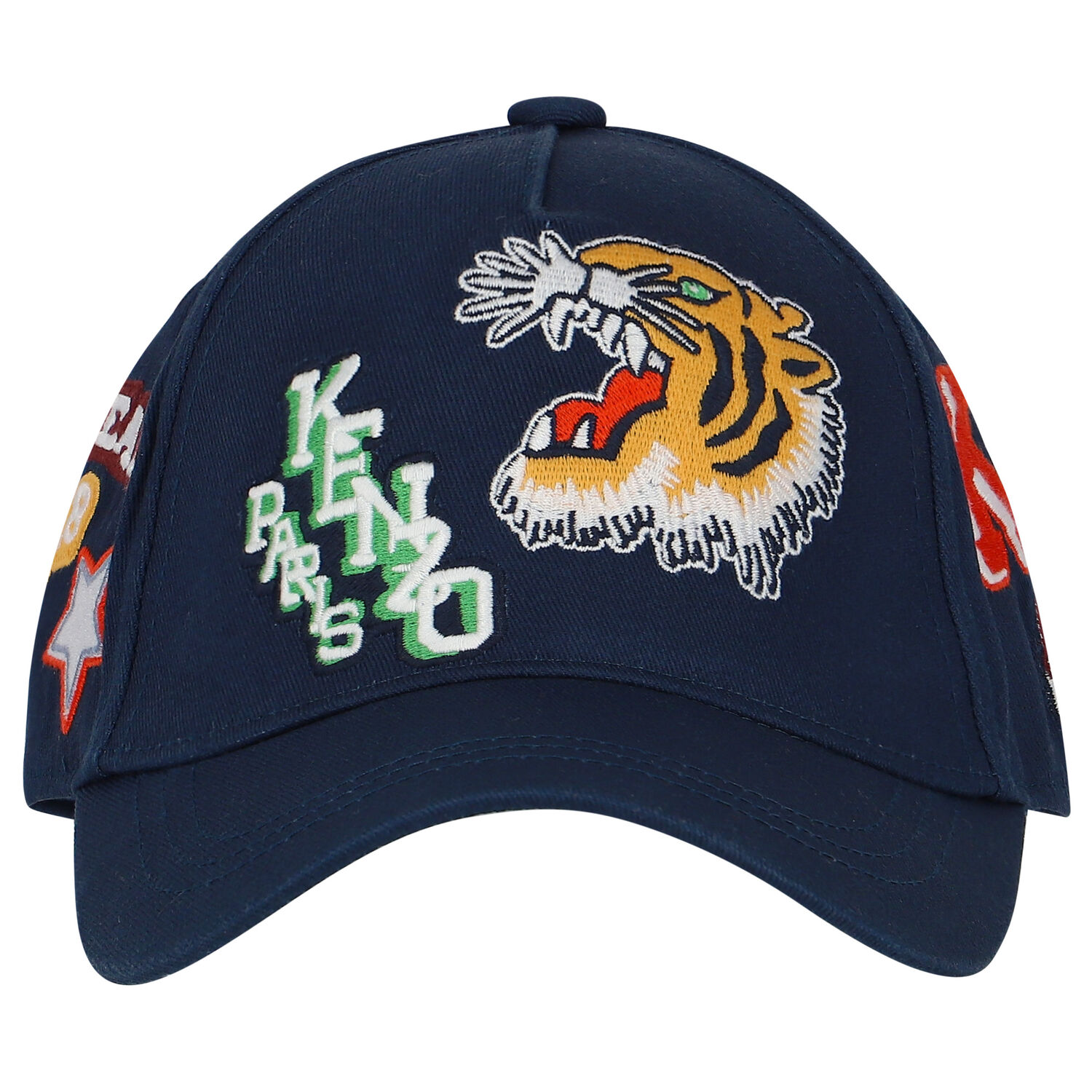 Boys Navy Blue Varsity Tiger Logo Cap, 1, hi-res image number null